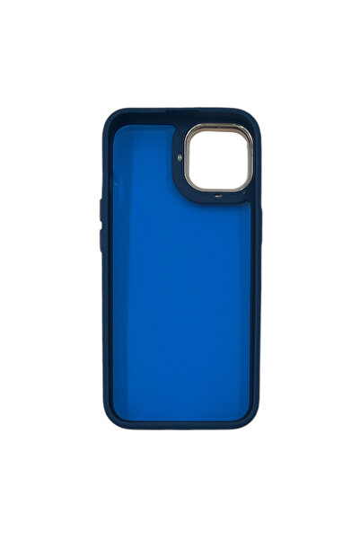 Nettech iPhone 12 Compatible Nt-N027 Luxury Back Protection Case with Protruding Camera Part - Navy Blue