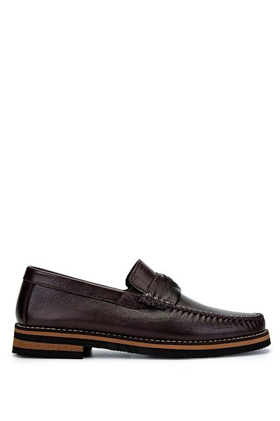 Tamer Tanca Men's Genuine Leather Brown Loafer Shoes