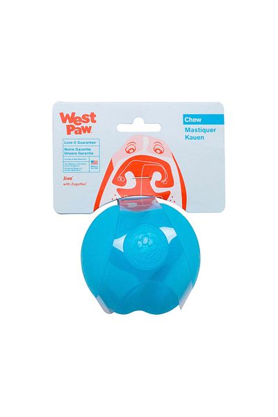 West Paw Jive Large Dog Chew Toy, Aqua
