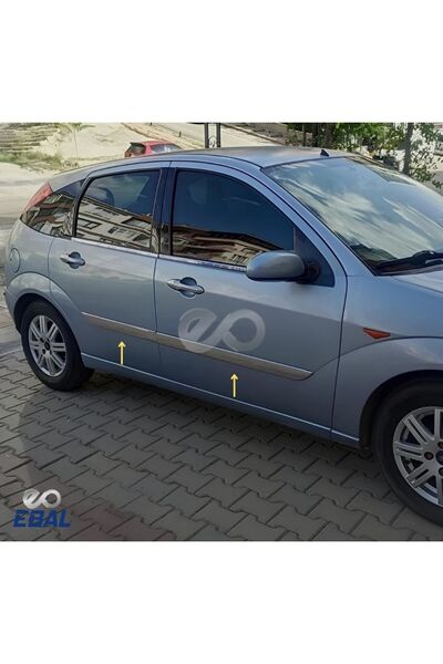 EBAL OTO AKSESUAR Ford Focus 1 Sedan-Hb Krom Yan Kapı Çıtası 1998-2005 4 Prç ...