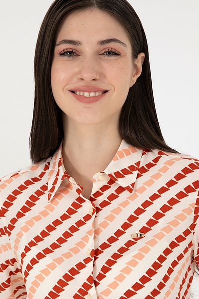 U.S. Polo Assn. Women's Cream Long Sleeve Shirt 50297090 -Vr071
