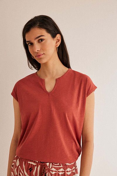 Women'secret Orange cotton T-shirt