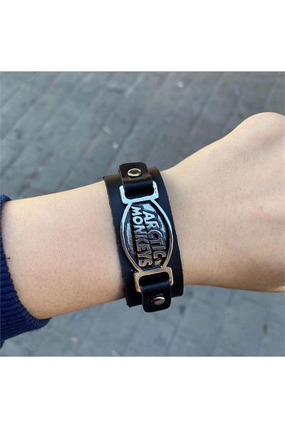 Karakedi Arctic Monkeys Leather Black Bracelet