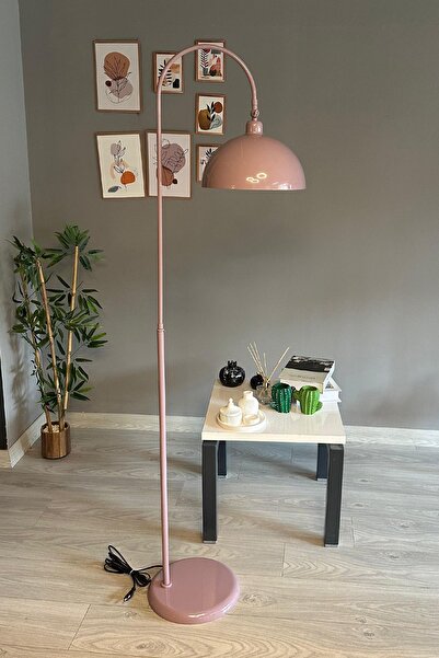 Bamyum Lila Lambader Hareketli Başlık Modern Dekoratif Metal Oturma Odası Çalışma Odası Zemin Lambası