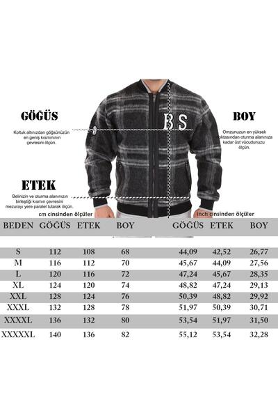 Big Sam Erkek Yün Mont | Spor Kesim Kışlık Oduncu Ceket Big Sam 4068