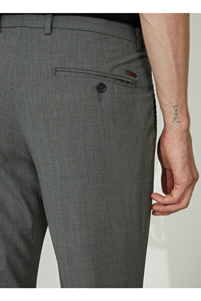 ALTINYILDIZ CLASSICS Κλασικό παντελόνι από μάλλινο ελαστικό ύφασμα μέσης με λεπτή εφαρμογή