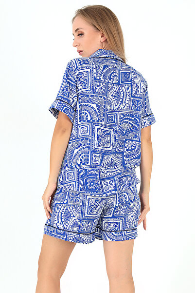 Doremi Print Short Sleeve Women's Shorts Pajama Suit