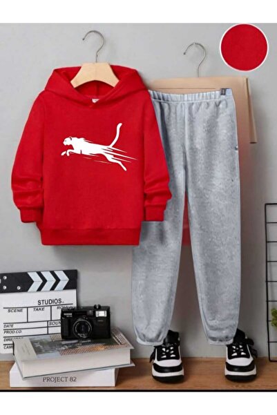 DOCE ELEGANTE ÇITA BASKILI ÇOCUK EŞOFMAN TAKIMI