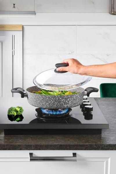 LAVONNI Diez 7 Piece Granite Cookware Set - Gray