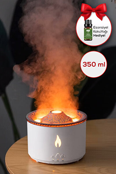 DEMPOWER Volkan Şekilli Aromaterapi Ve Hava Nemlendirici Buhar Makinesi (350 ML)