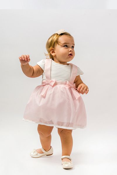 Monila Girl's Ribbed Detailed Shiny Skirt Birthday Special Occasion Dress