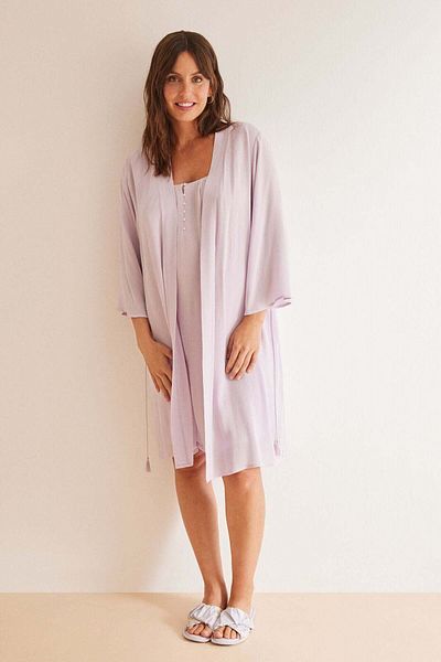 Women'secret Lilac maternity robe
