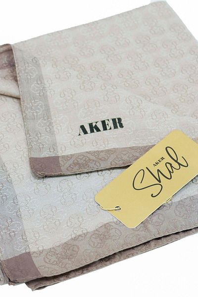 Aker Μονόγραμμα Ζακάρ Κασκόλ με σχέδια - Light Mink BF 6060950 -933