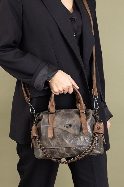 Getcho Malawi Vintage Women's Green Shoulder Bag Crossbody Bag Chain Strap Daily Use Leather Texture