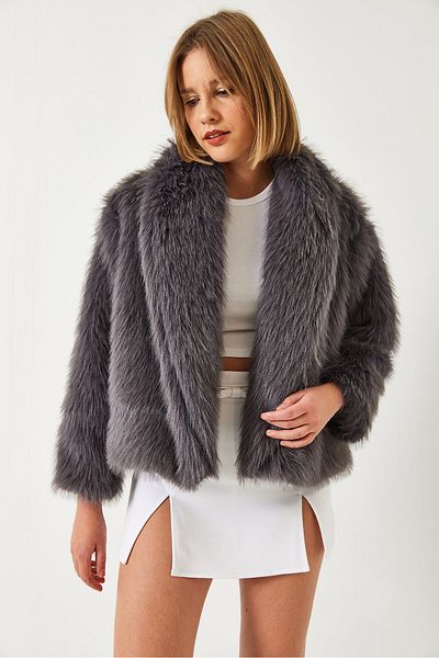 Bianco Lucci Women's Premium Faux Fur Jacket 60251922