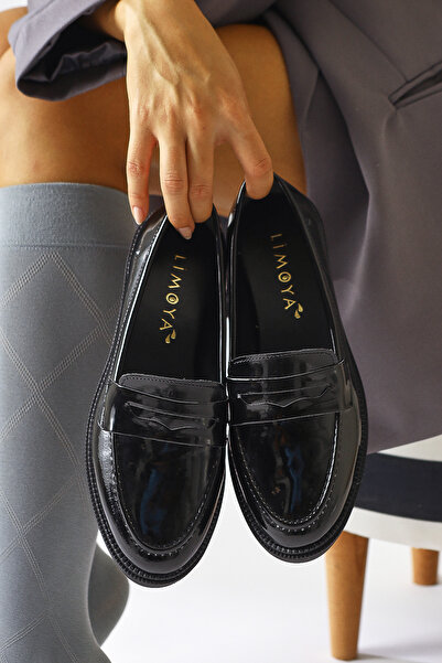 Limoya Pantofi casual de damă Amelina din piele neagră