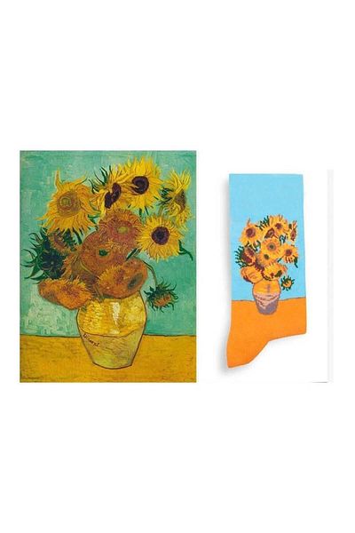 Karakedi Vincent Van Gogh - Sunflowers Unisex Socks
