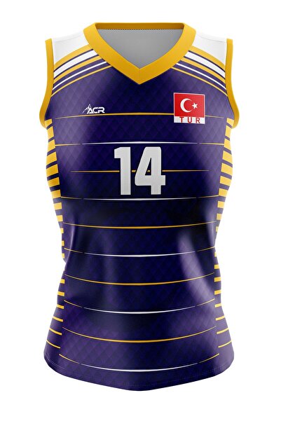 ACR Giyim Tekstil Forma Baskı Voleybol Forması Sultan Model-kişiye Özel Isim Ve Numara Yazılabilir, Dijital Baskı Tasarım Tek Üst