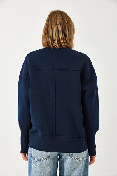 Bianco Lucci Kadın Üç İplik Şardonlu Oversize Sweatshirt