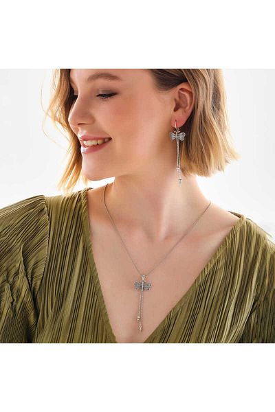 Skygo Dragonfly Silver Filigree Women's Set