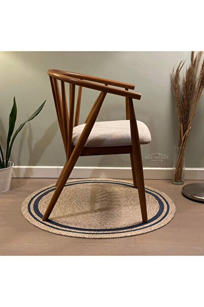 KleinHaus Furniture Oslo Ahşap Yemek Odası Sandalyesi, Modern Tasarım, Masif Gürgen, Dayanıklı Tasarım