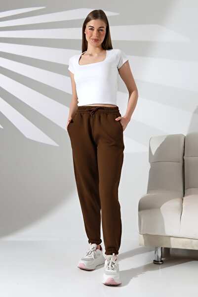 Endies Συμπαγής Φούτερ με Χτενές Βαμβακερές Μακριές Παντελόνες 21629 - ΚΑΦΕ