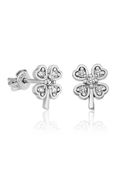Skygo Clover Silver Earrings