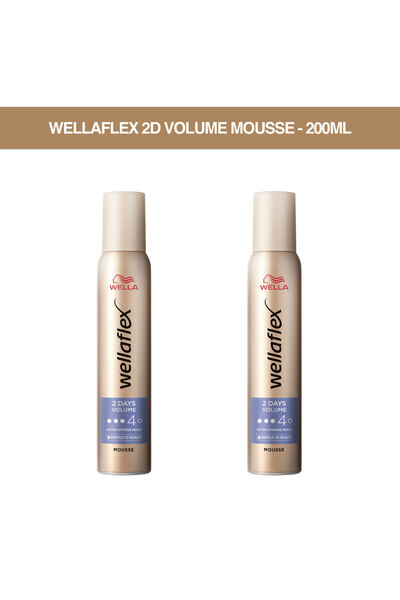 Wella موس ويلافليكس 2D لتكثيف الشعر - 200 مل - عبوة من قطعتين