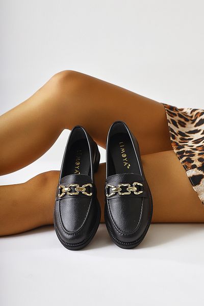 Limoya Anikka Black Buckle Detailed Casual Women's Shoes