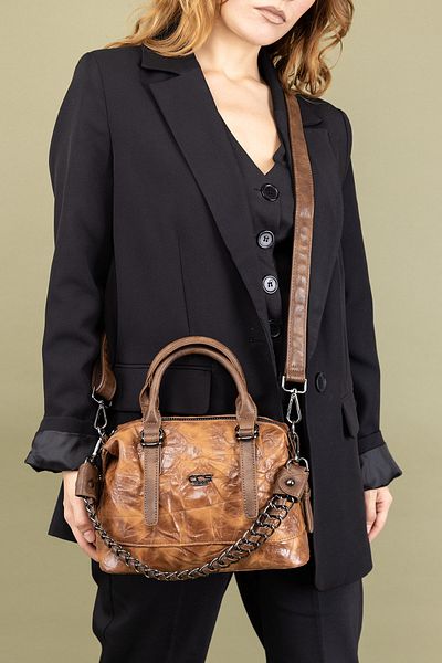 Getcho Malawi Vintage Women's Coffee Shoulder Bag Crossbody Bag Chain Strap Daily Use Leather Texture