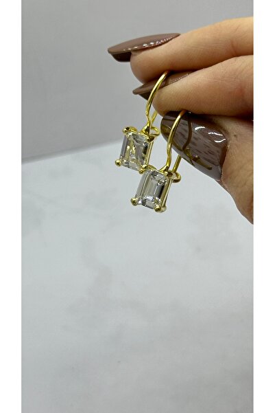 Selen’S Gümüş Kadın Baget Taşlı Gümüş Küpe Anne Küpesi