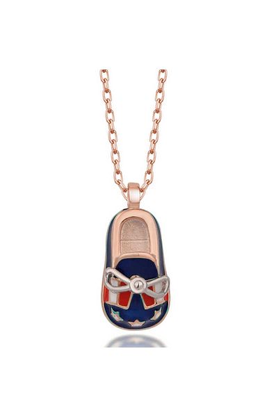 Skygo Silver Rose Shoe Necklace for Boy and Women
