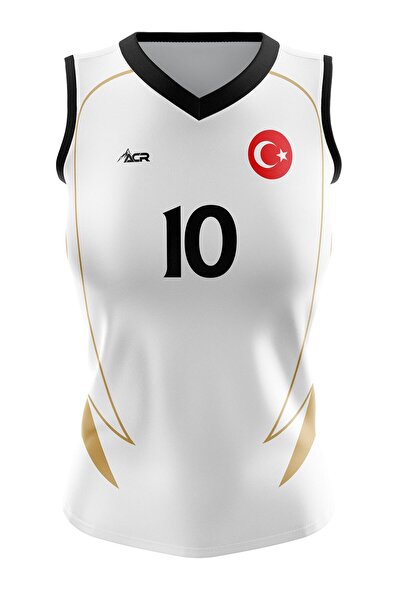 ACR Giyim Tekstil Forma Baskı Voleybol Forması Model 721 - Kişiye Özel Isim Ve Numara Yazılabilir, Dijital Baskı Tasarım Tek Üst