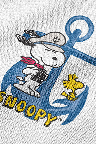 Overoz Μπλουζάκι Sailor Snoopy Anchor με στάμπα Semi Oversize 1144
