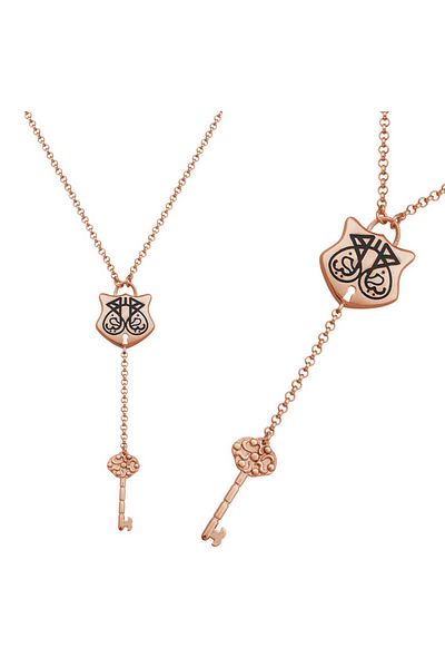 Skygo Silver Rose Women's Necklace with Ya Fettah Lettering