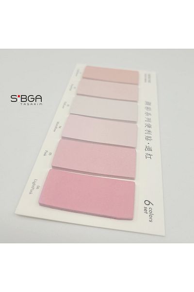 sibga tasarım ورق ملاحظات ملون - 120 ورقة، ملصق إشارة مرجعية