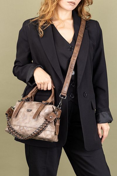 Getcho Malawi Vintage Women's Mink Shoulder Bag Crossbody Bag Chain Strap Daily Use Leather Texture