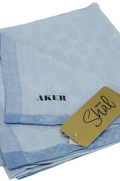Aker Ζακάρ Κασκόλ - Μοτίβο Μονόγραμμα - BF 6060950 -925 - Μπλε