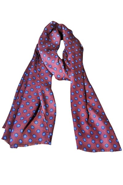 CROATE Wool Silk Printed Scarf