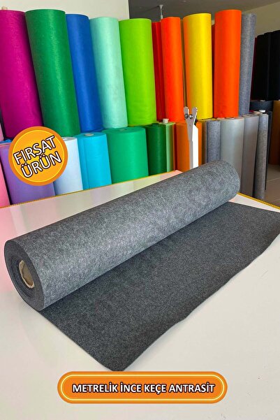 garaccu Meter Lot Thin Soft Felt Fabric 1 mm Dark Melted Grey - 1 Meter (100 ...