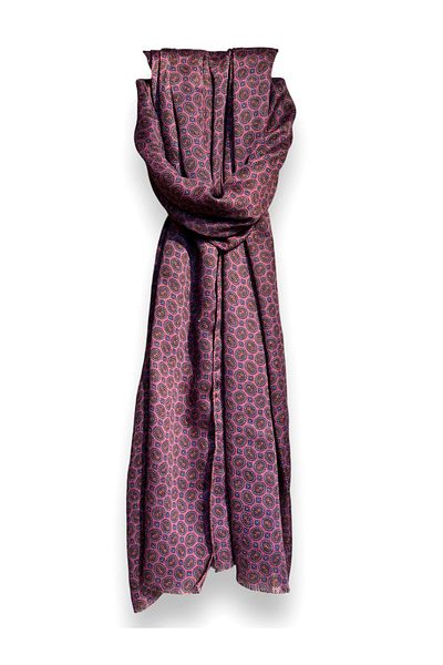 CROATE Wool Silk Printed Scarf