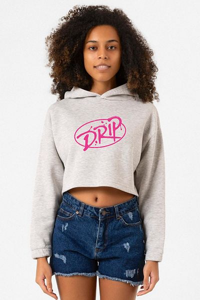 Tshirthane Babymonster Drip Grimelange Women's Crop Hoodie