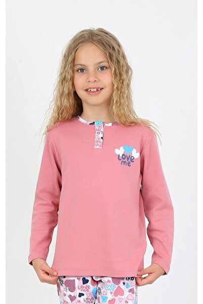 vitmo Love Me - Set de pijamale cu mânecă lungă, 100% bumbac, pentru fete, cu...