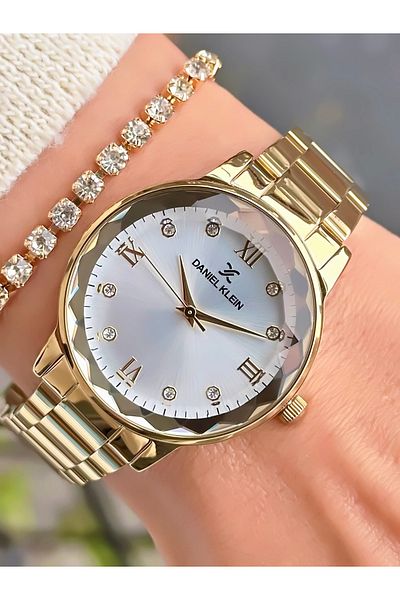 Daniel Klein Stainless Steel Cord Women's Wristwatch, 3ATM Waterproof + Bracelet Gift