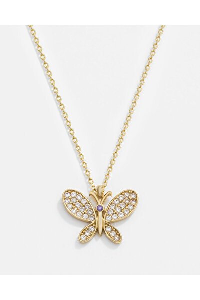 MEKS JEWELS 14 Ayar Altın Kelebek Kolye