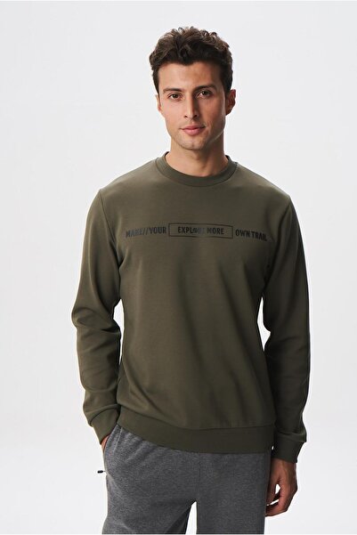 Arma Чоловічий хакі Slim Fit Водонепроникний Scuba Тканина Interlok Велосипедний комір Світшот K28124988801