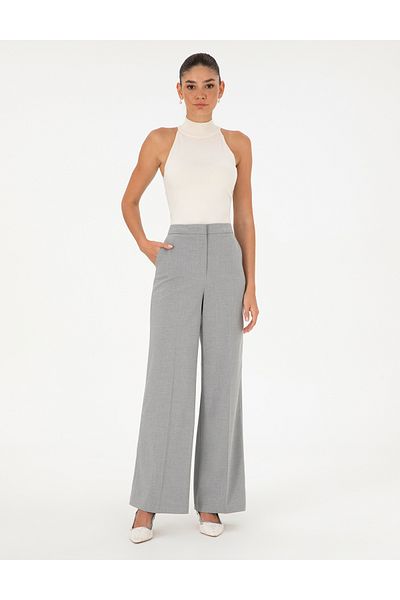Pierre Cardin Gray Palazzo Fabric Trousers 50302508 -Vr024