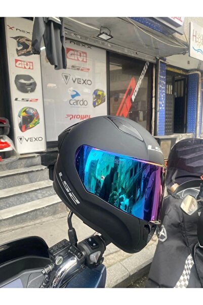 LS2 Rapıd 2 Mat Siyah Kask - Gökkuşağı Vizör Spoiler