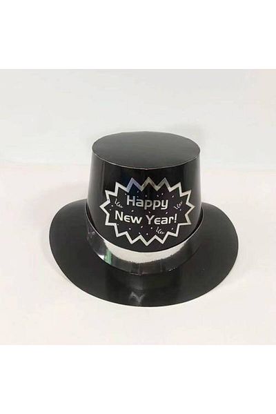 Parti Dükkanım Πρωτοχρονιάτικο Μαύρο Ολόγραμμα Fedora Καπέλο - 1 Τεμάχιο