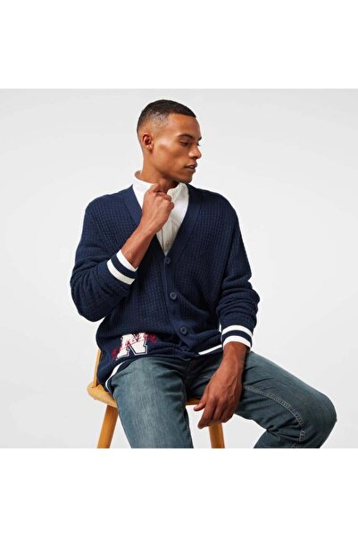 Nautica Erkek Lacivert Regular Fit Triko Hırka